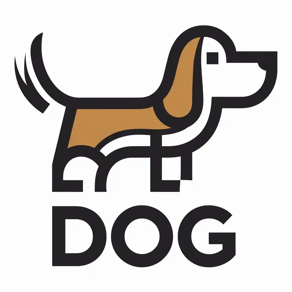 LOGO Design for Dog Vector with Dog Symbol for Internet Industry with Clear Background