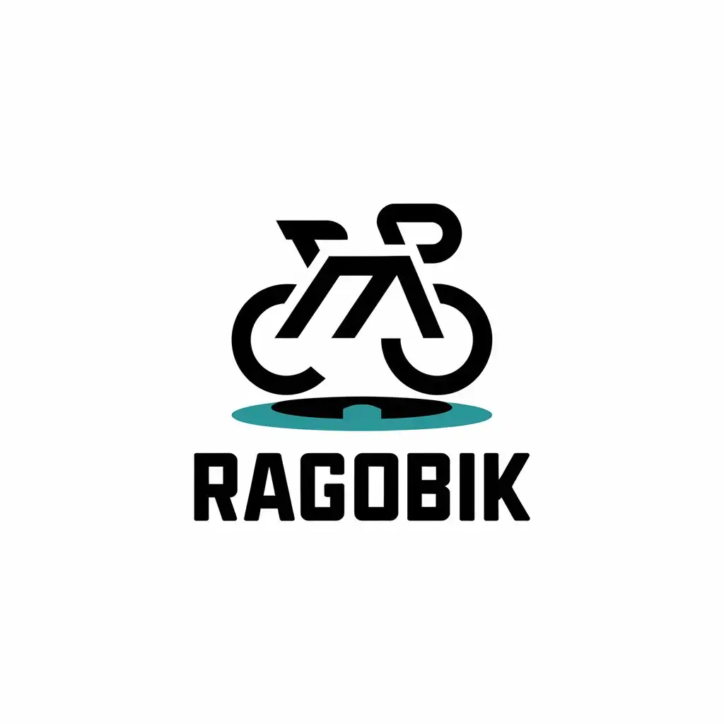 a vector logo design,with the text "RAGOBIK", main symbol:bicycle,Moderate,be used in Sports Fitness industry,clear background