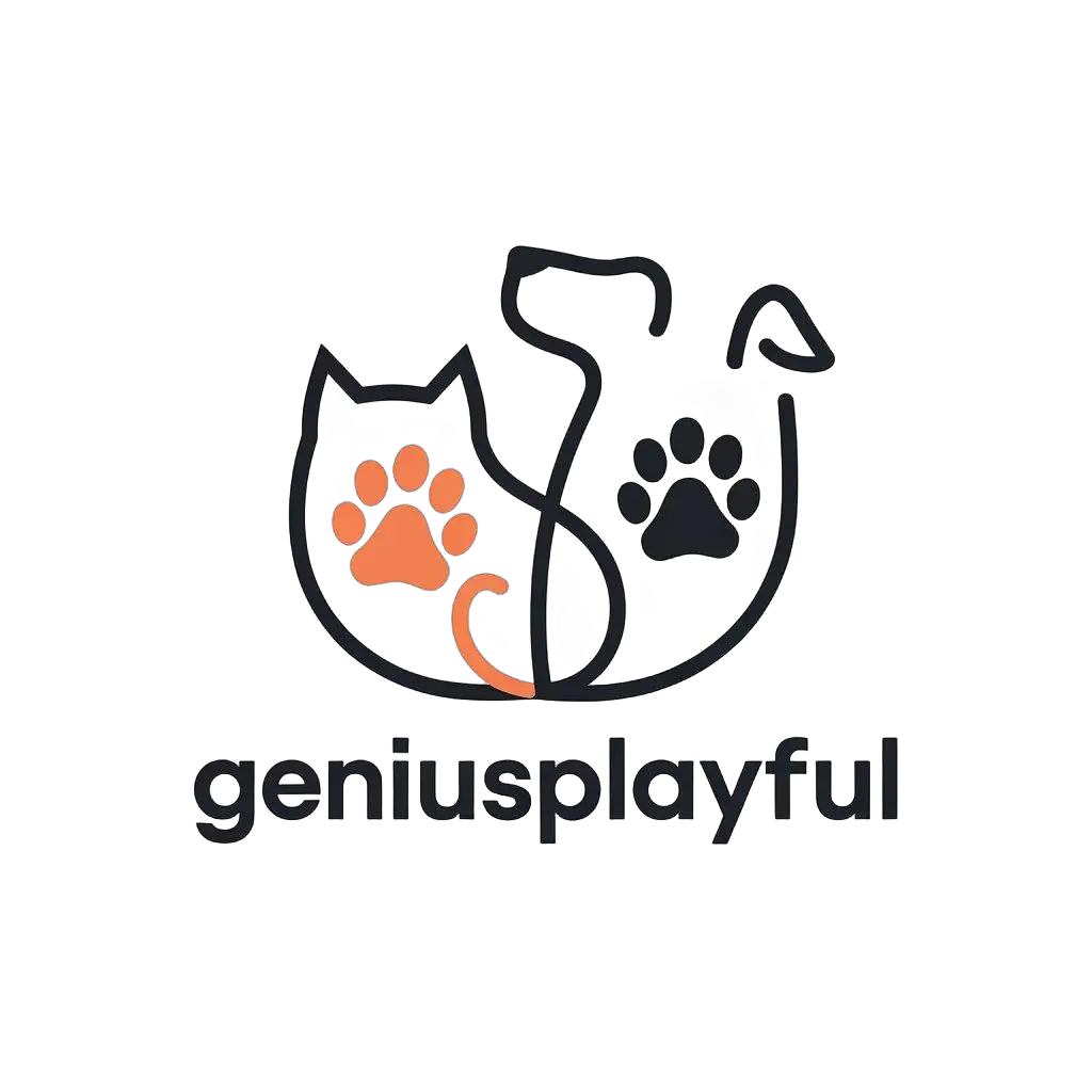 LOGO-Design-for-GeniusPlayful-Cat-and-Dog-Footprints-in-Minimalistic-Style