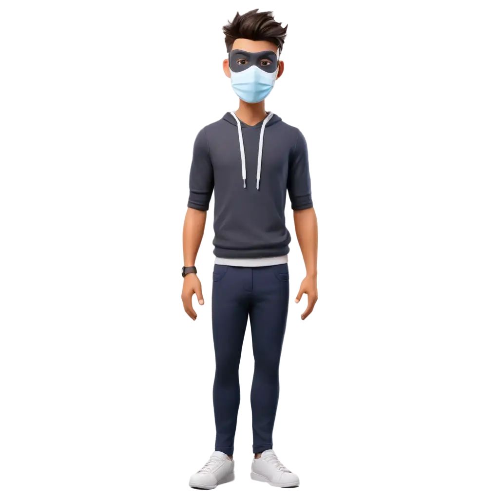 Professional-Graphic-Designer-Character-PNG-Image-with-Mask-Frontal-View