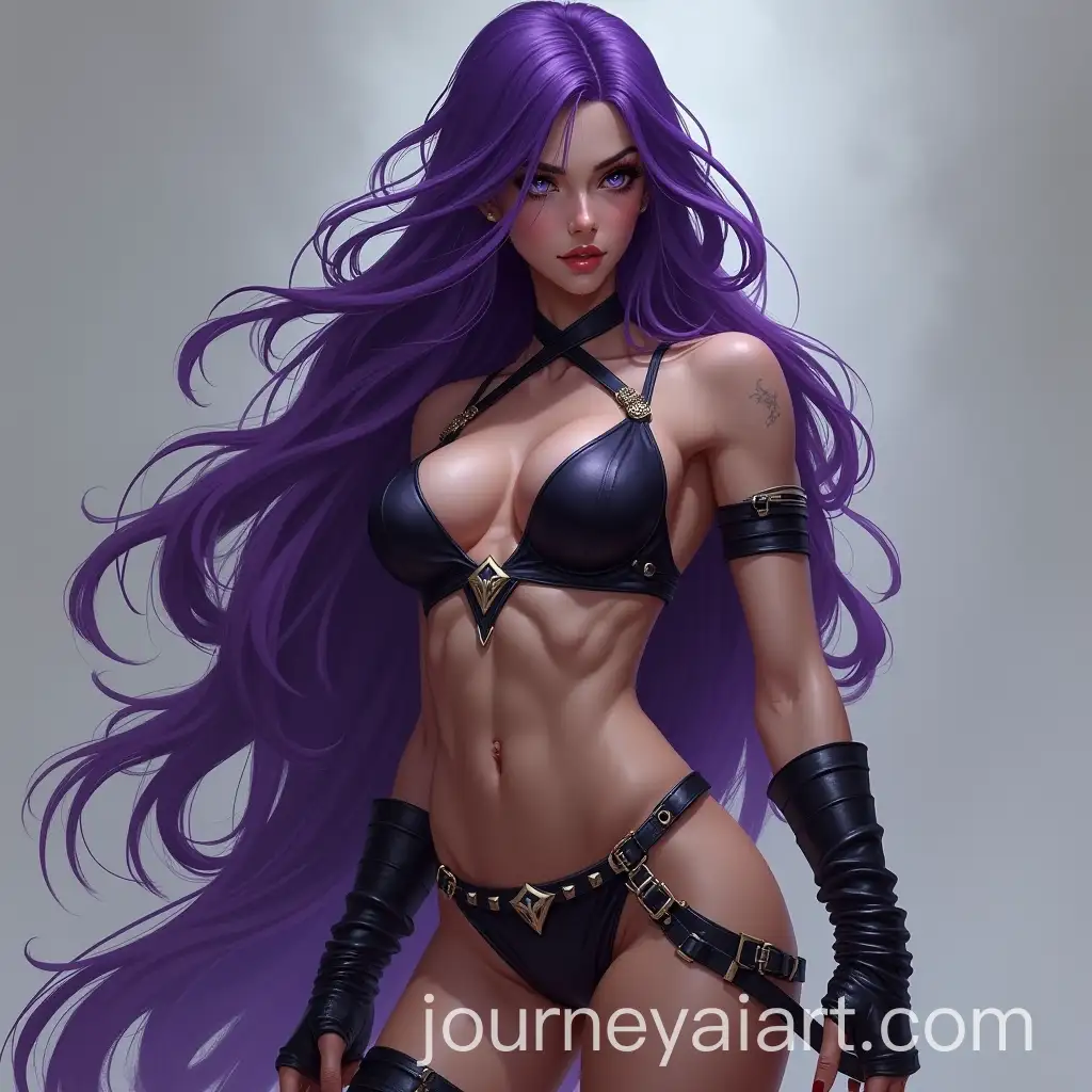 Fit-DD-Warrior-with-Purple-Hair-and-Battle-Outfit