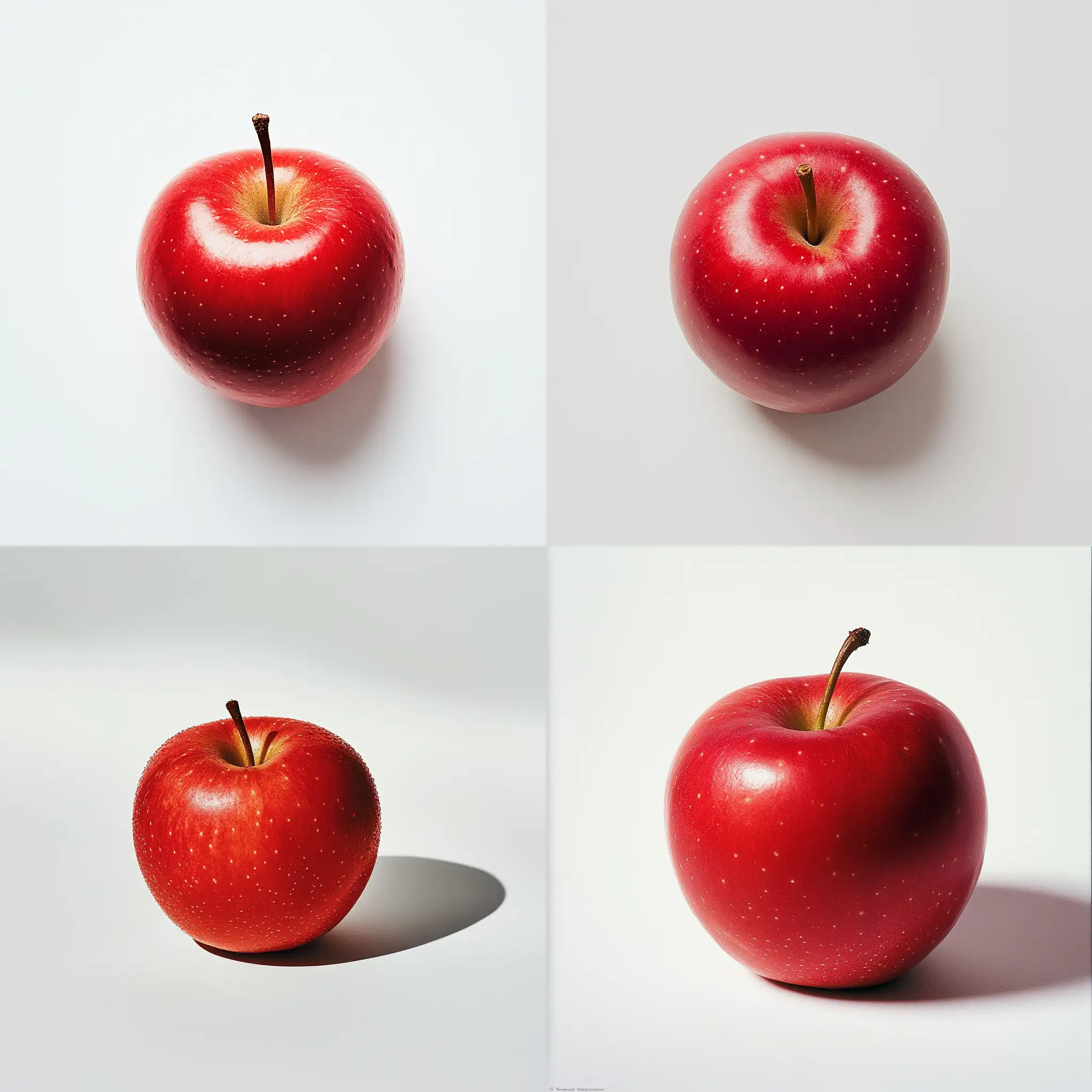 High-Angle-Studio-Shot-of-Whole-Red-Apple-on-White-Background