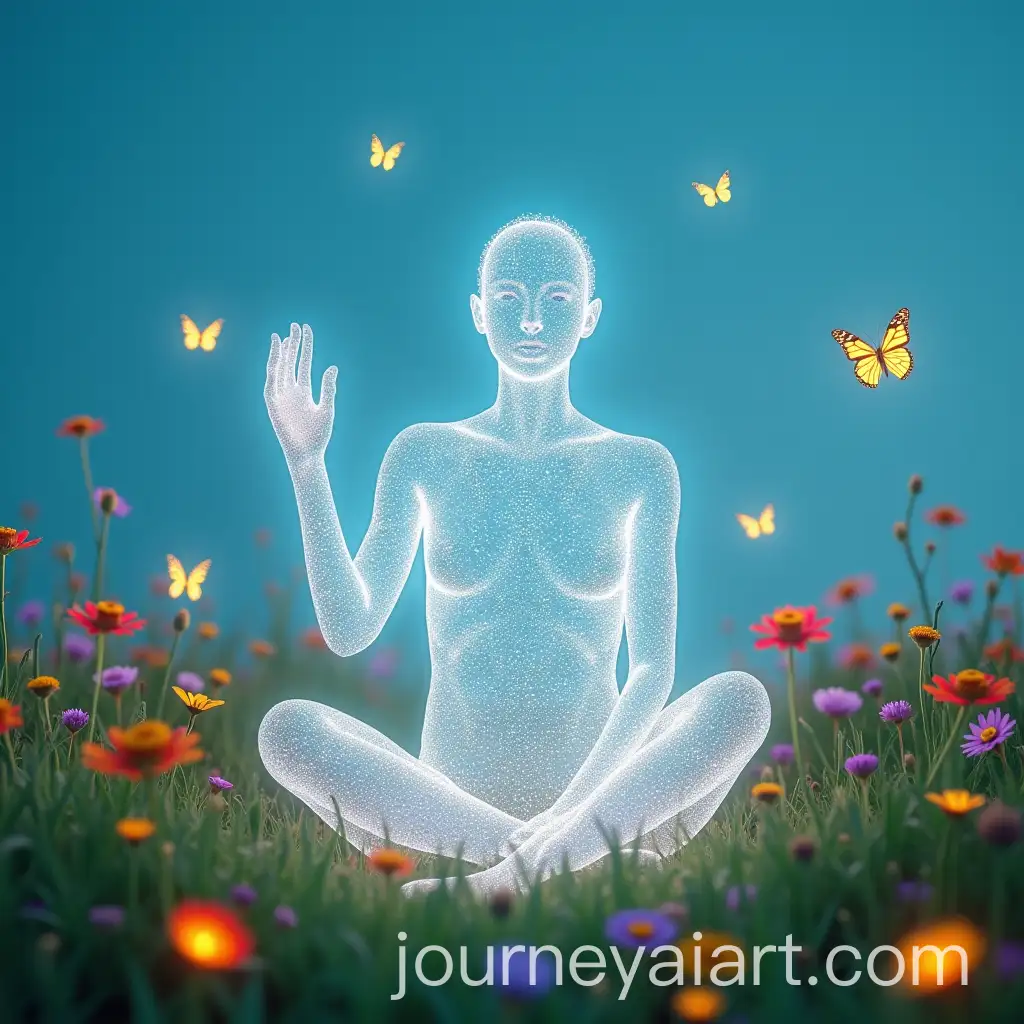 AI-Image-Prompt-ExpansionHolographic-Human-Figure-in-Dreamlike-Meadow-Surrounded-by-Flowers-and-Butterflies