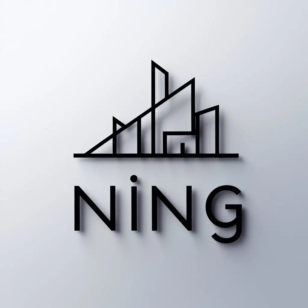 a logo design,with the text "Ning", main symbol:Ning,Minimalistic,be used in Technology industry,clear background