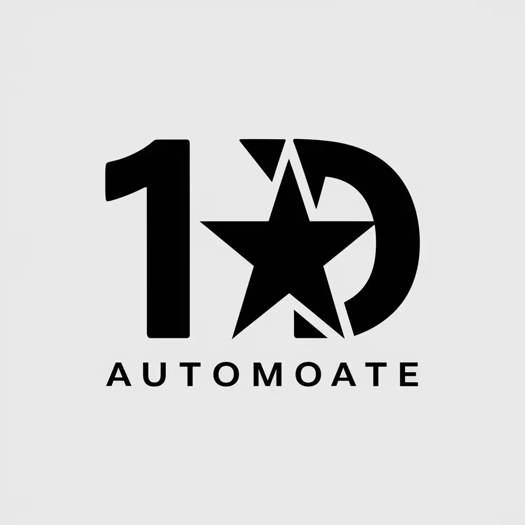 LOGO Design for 1D Star Symbol with a Clear Background for the Automotive Industry