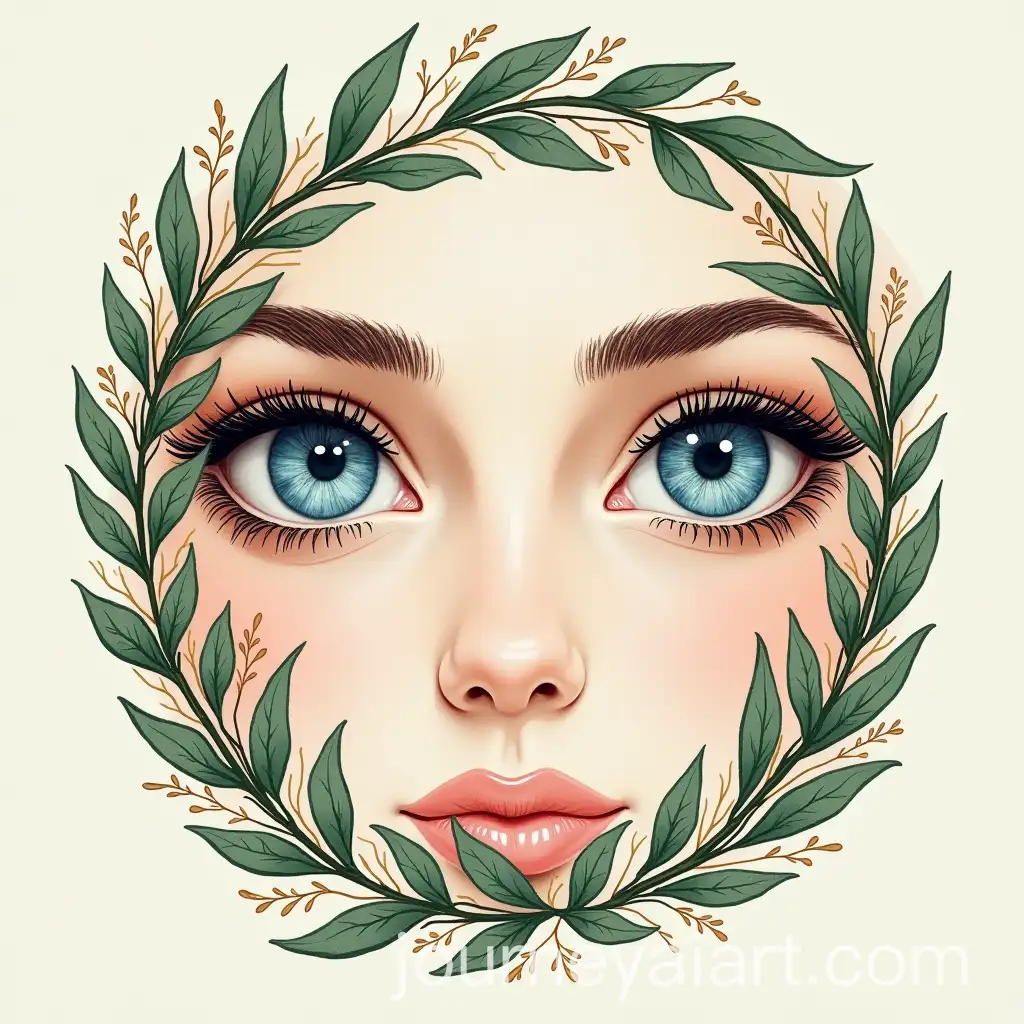 Elegant-Logo-Design-for-Atmosfera-Romana-Perfume-Workshop-Featuring-Natural-Herbs-and-Striking-Blue-Eyes