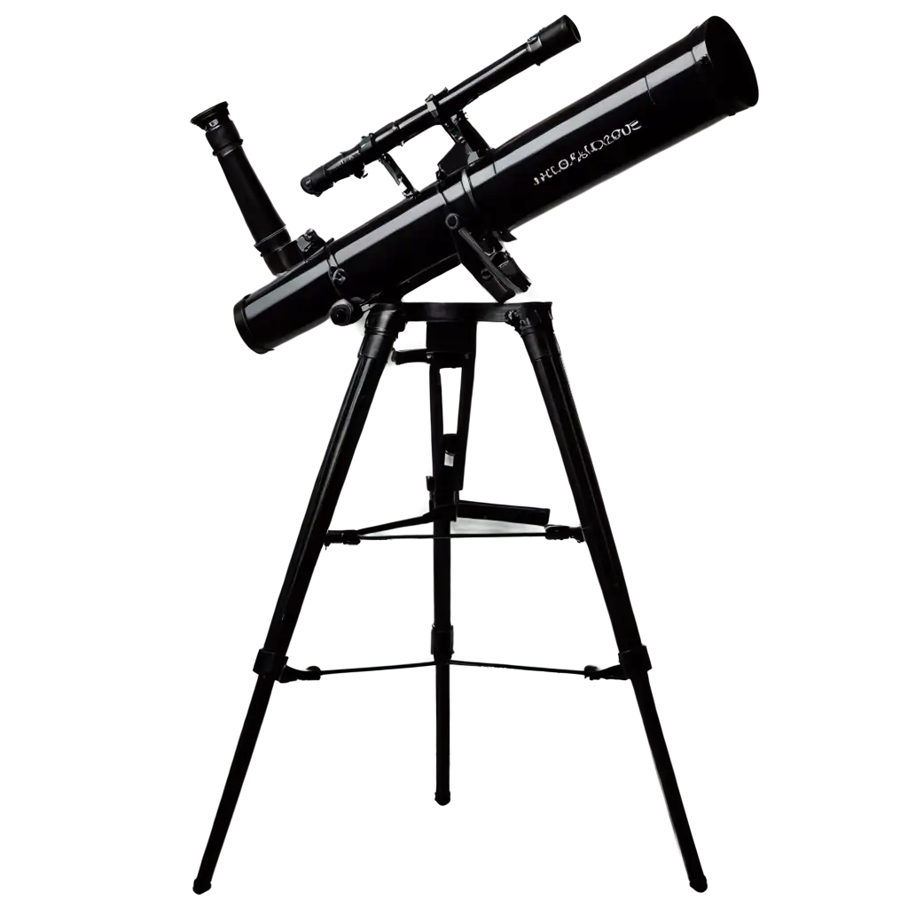 HighQuality-PNG-Image-of-a-Silhouette-of-a-Standing-Long-Scope-Telescope