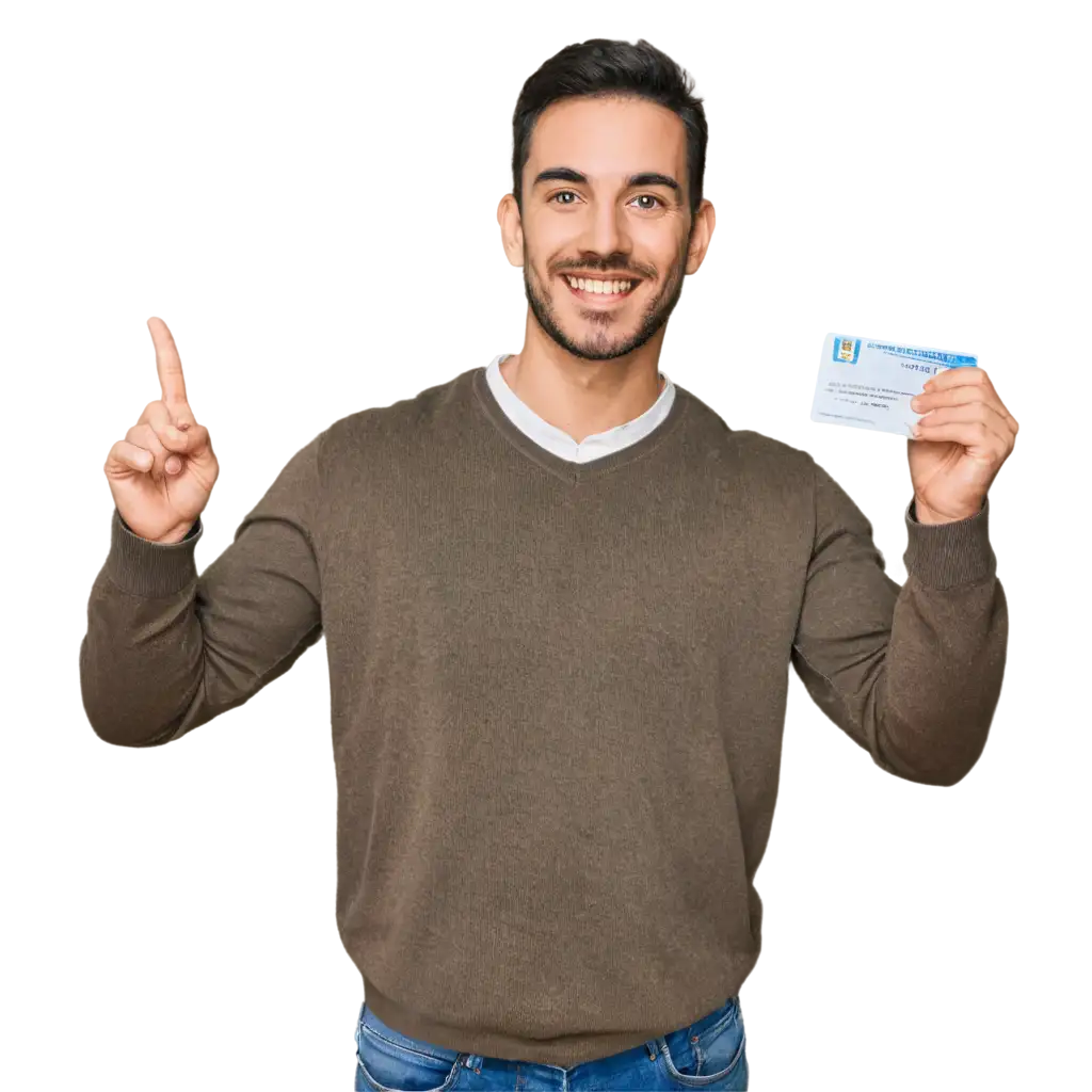 HighQuality-PNG-Image-of-Happy-Adult-Showing-Drivers-License