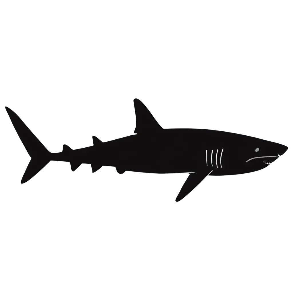 Simple-Black-and-White-Shark-PNG-Minimalist-Art-for-Versatile-Online-Use