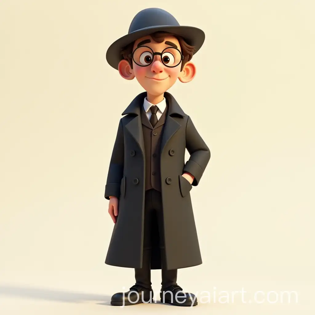 PixarStyle-Cartoon-Sherlock-Holmes-Character-on-Blank-Background