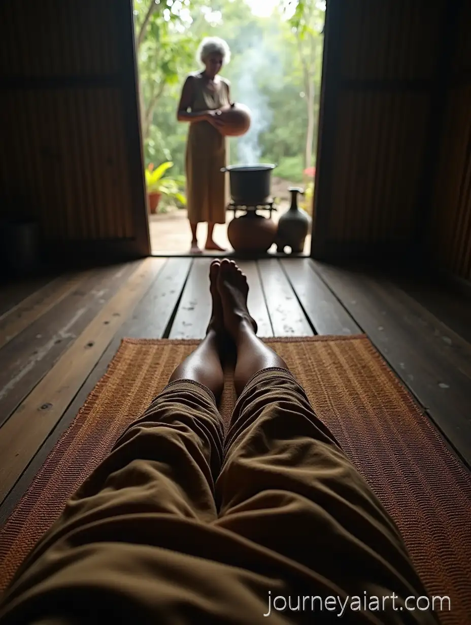 FirstPerson-View-of-a-Relaxing-Traditional-Morning-with-CoconutAI-Image-Prompt-Expansion-Water