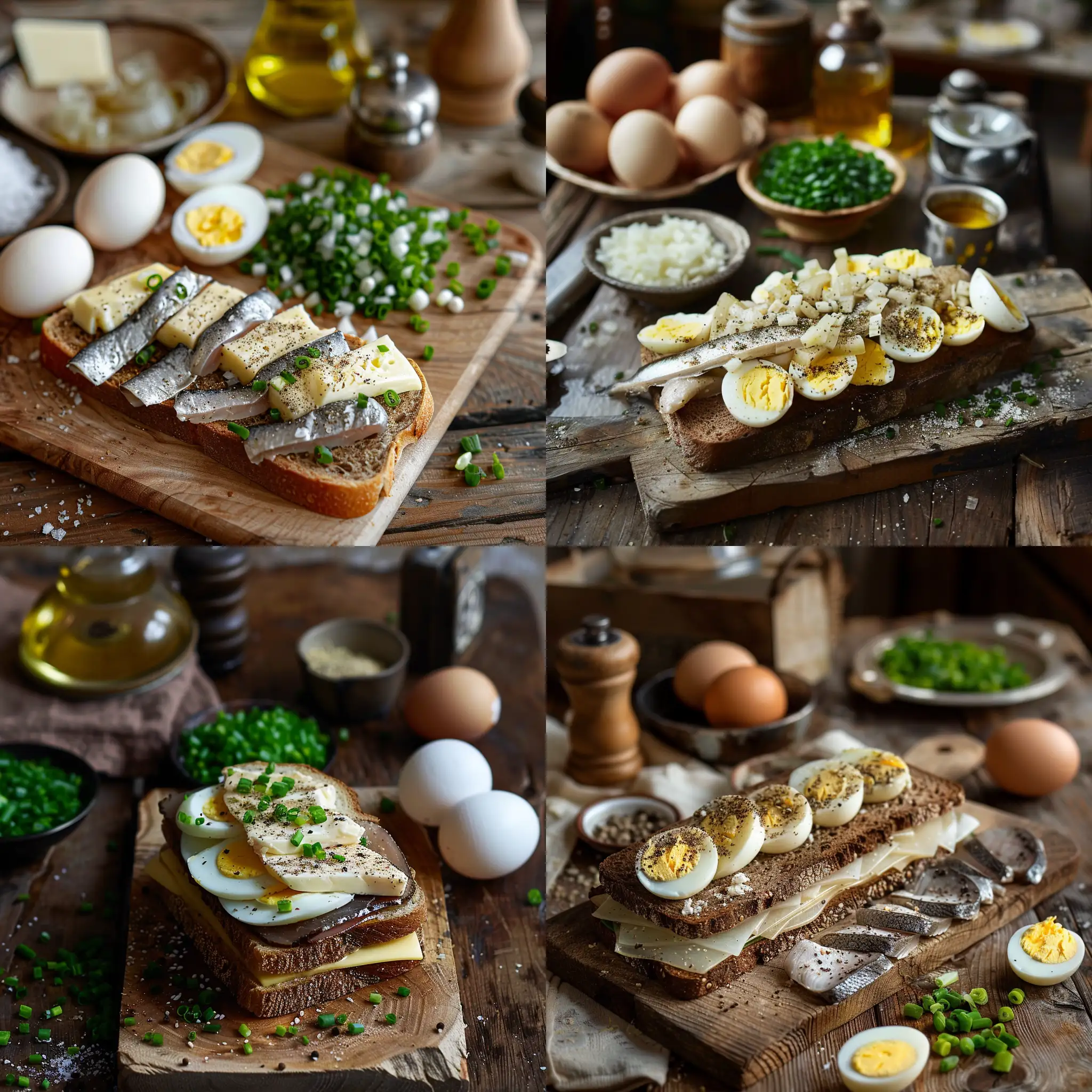Traditional-Scandinavian-Sandwich-with-Herring-Egg-and-Green-Onions