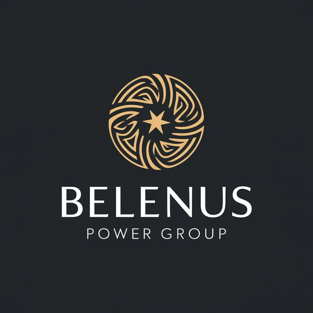 LOGO Design For Belenus Power Group Modern Solar Energy Symbol with Celtic Influence