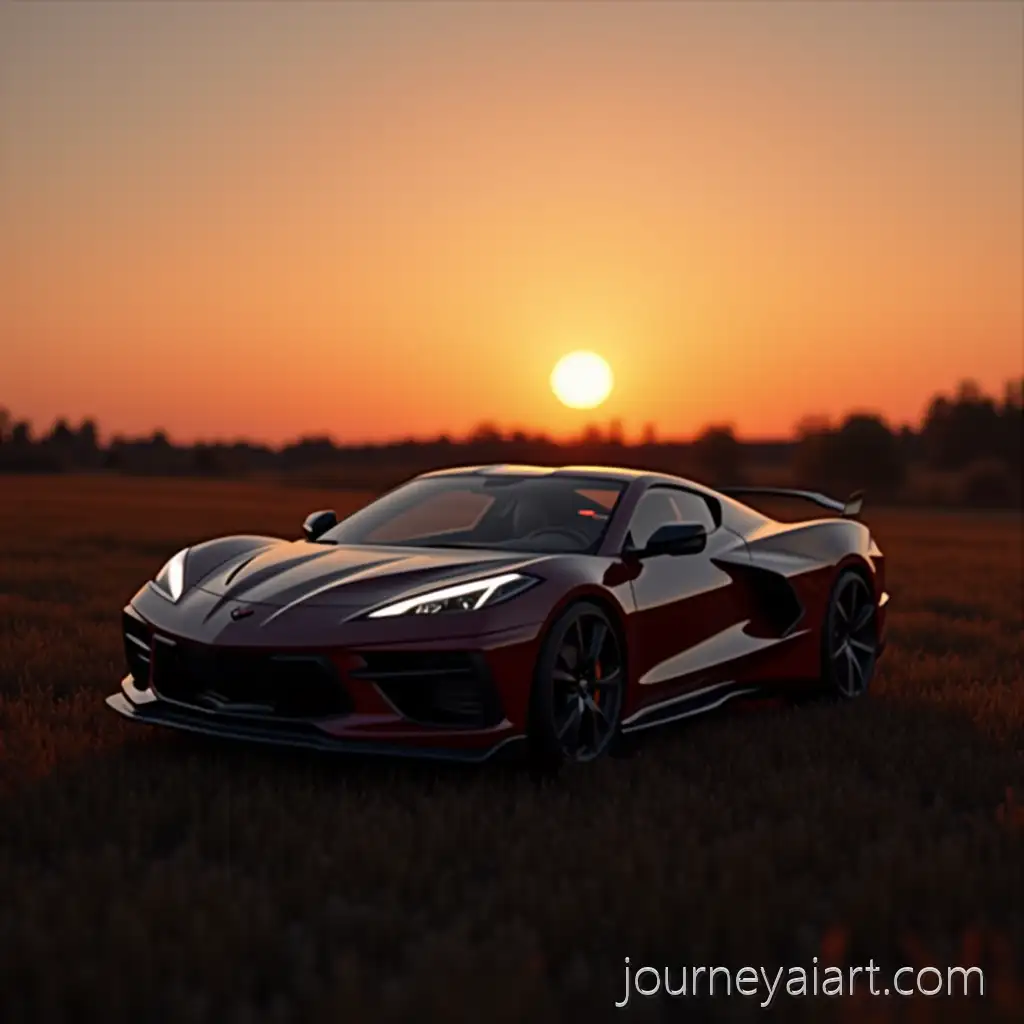 Realistic-Corvette-C5-Avatar-with-Sunset-in-a-Field
