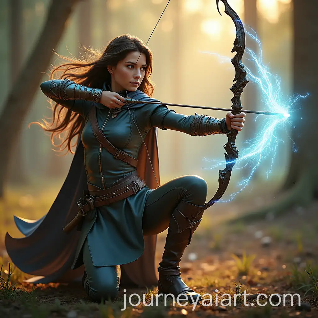 Dynamic-Female-Ranger-Drawing-Ethereal-Bow-in-Enchanted-Forest
