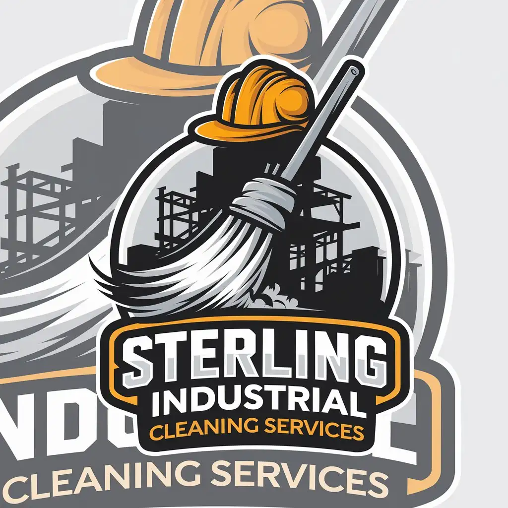 LOGO Design for Sterling Industrial Cleaning SIC Services Professional and Tough with Dark Colors and Construction Undertones