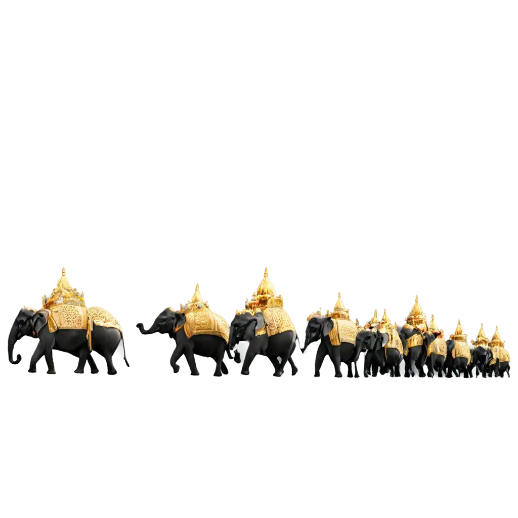 Elephant-Procession-Mysore-PNG-Image-Majestic-Cultural-Display-in-HighResolution-Clarity