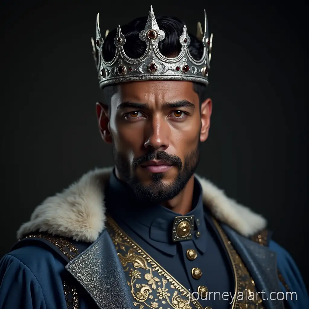 Muscular-King-withKing-in-Silver-Suit-Silver-Crown-and-Blue-Suit