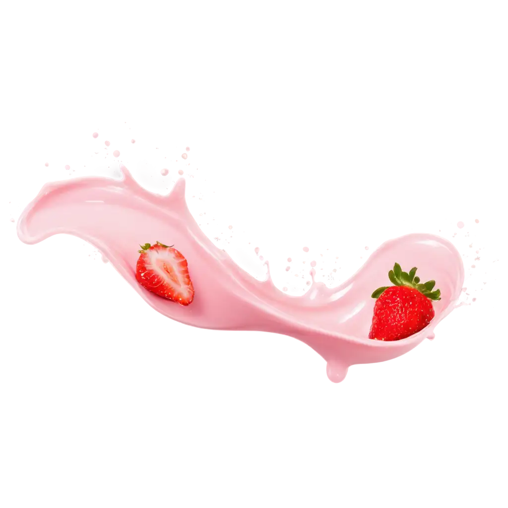 Stunning-Strawberry-Milk-Water-Splash-PNG-Image-for-Creative-Projects