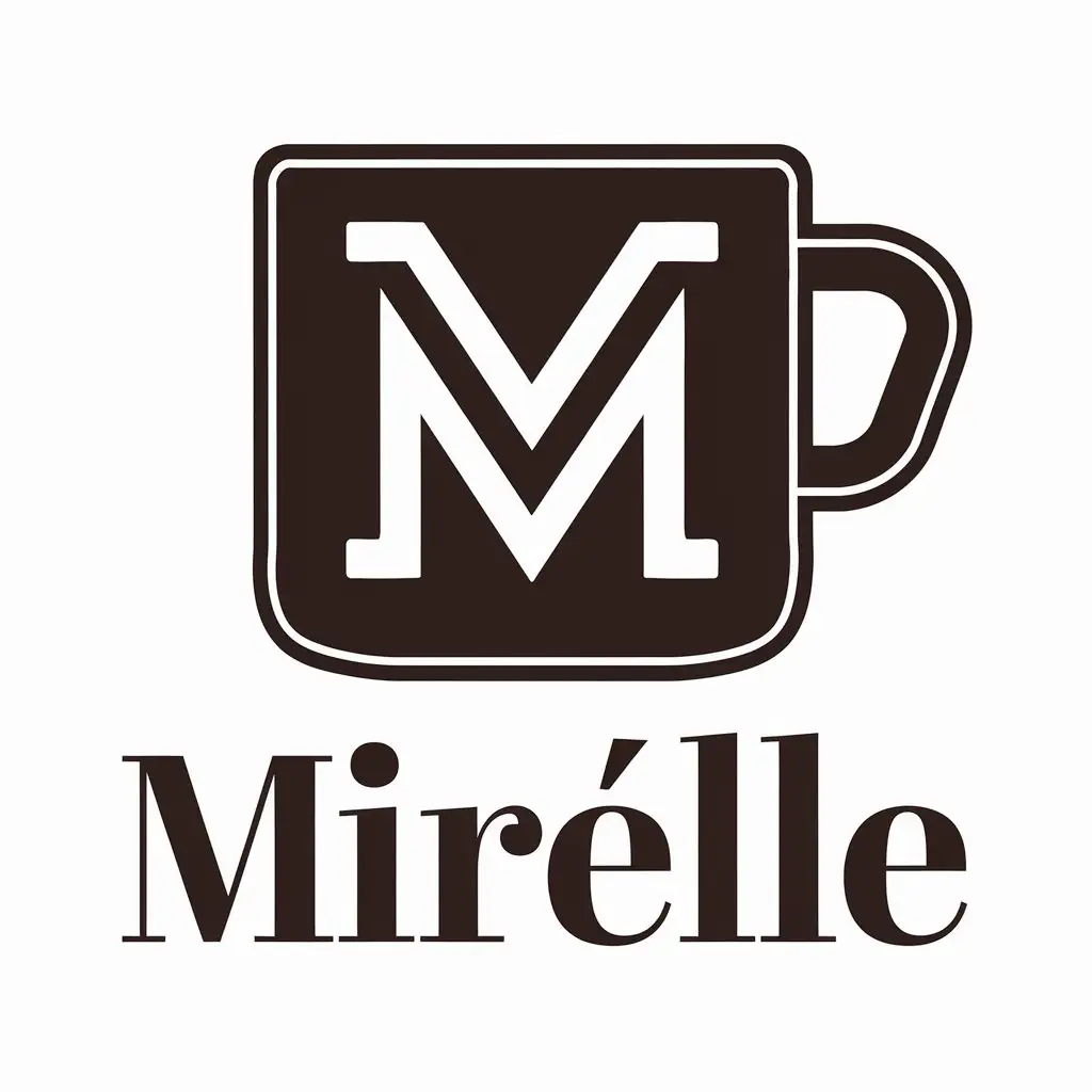 LOGO Design for Mirlle M Inside a Coffee Mug for Restaurant Industry