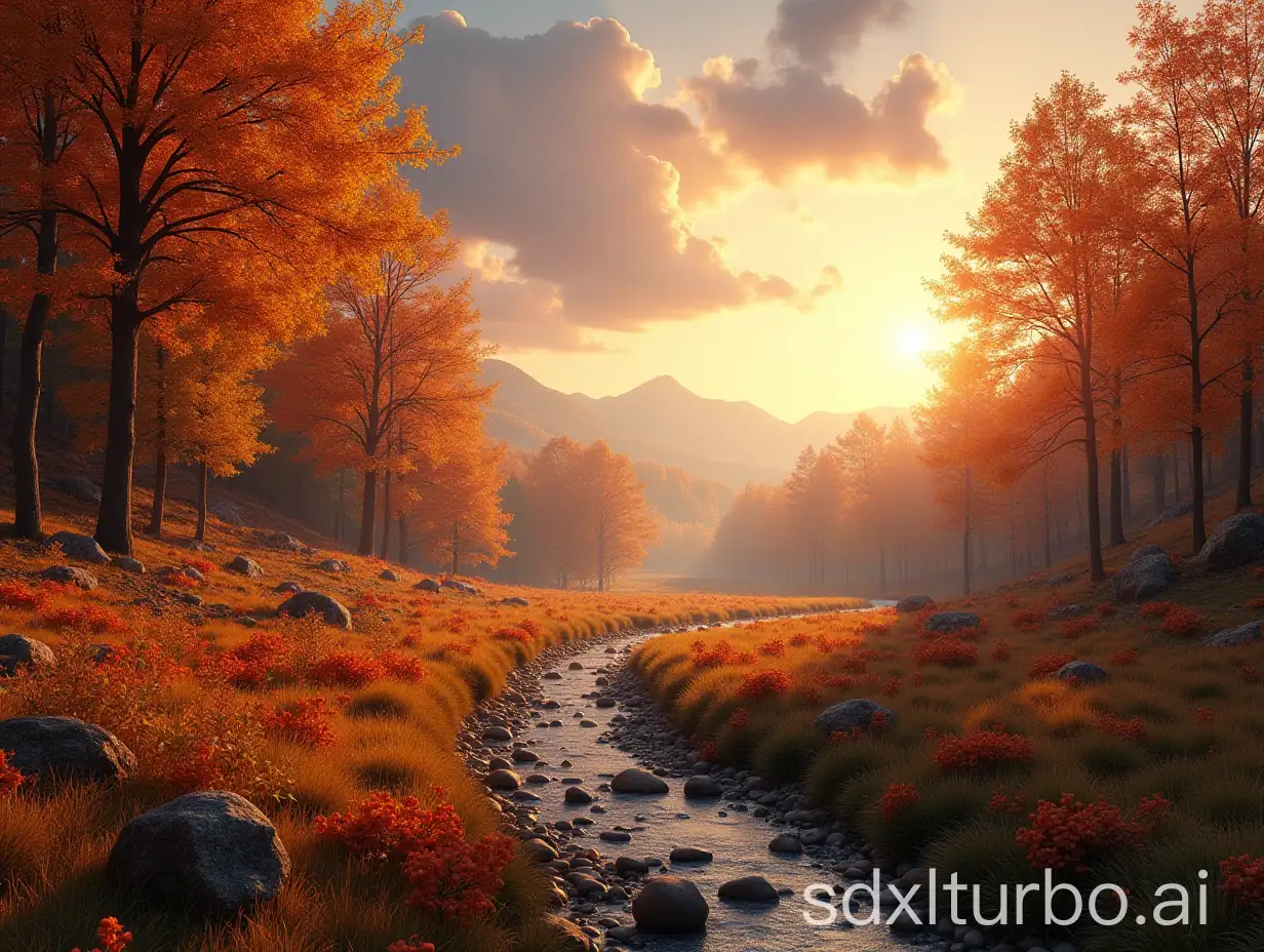 Autumn Landscape 8k hyperrealistic