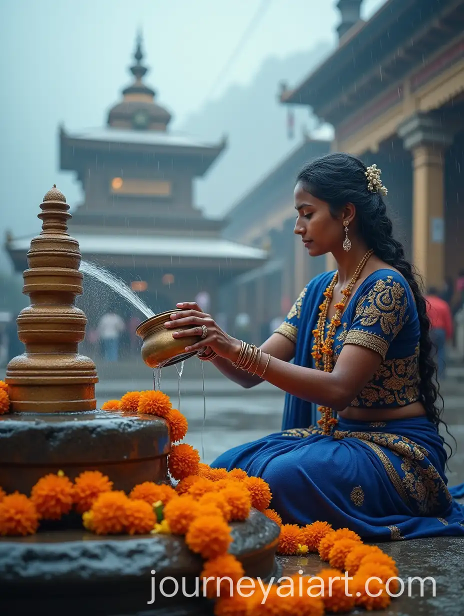 Young-Indian-Woman-Performing-Abhishekam-at-Kedarnath-TempleAI-Art-Prompt-Expansion-with-Shiva-Lingam-in-Snowfall
