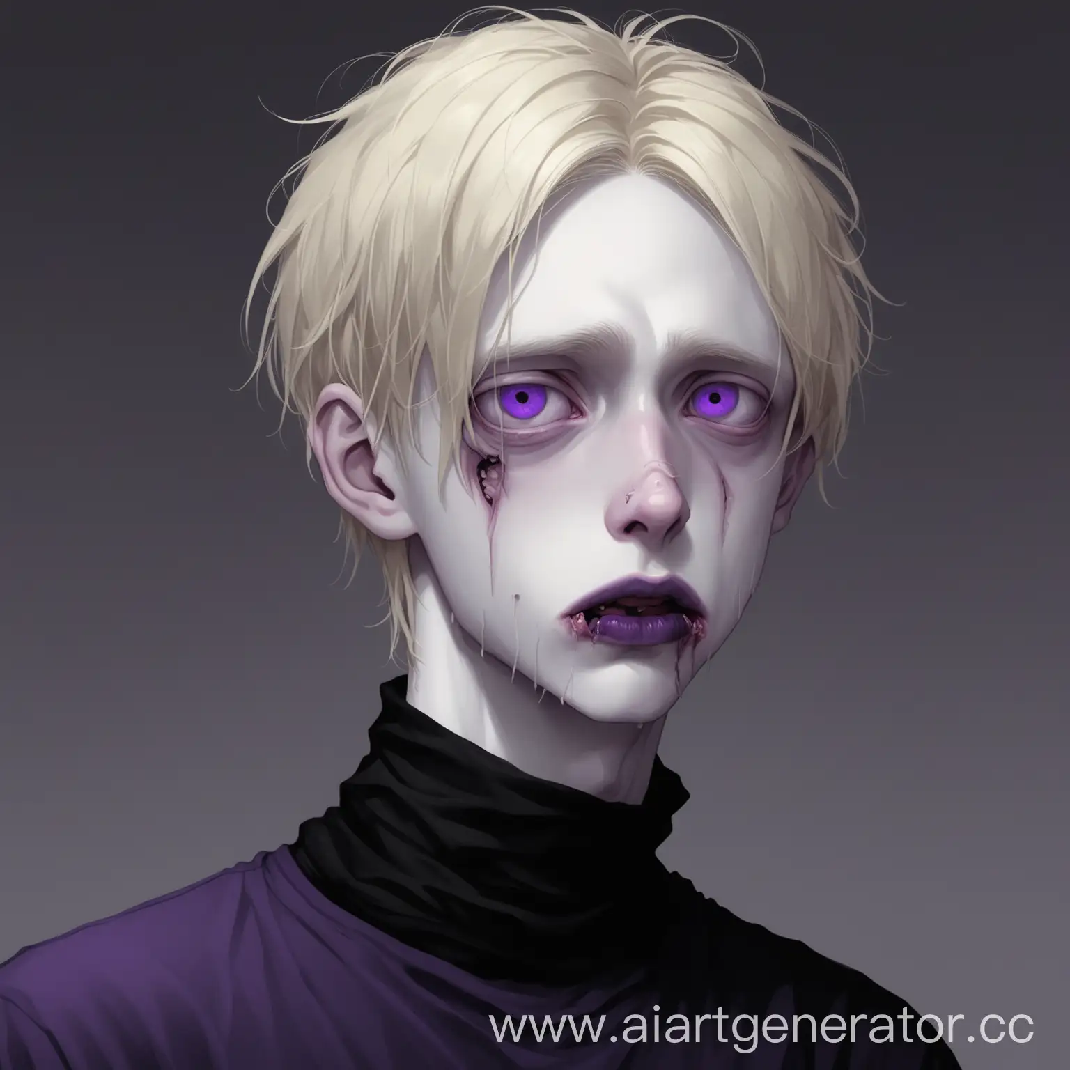 Paleskinned-Boy-in-Black-TShirt-with-Purple-Eyes-and-Blonde-Hair