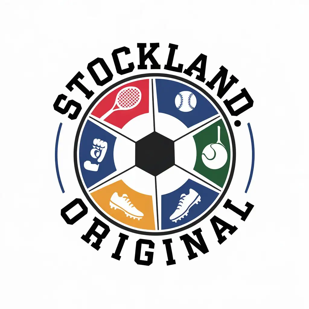 a vector logo design,with the text "Stockland.Original", main symbol:Sport,Moderate,be used in Sports Fitness industry,clear background