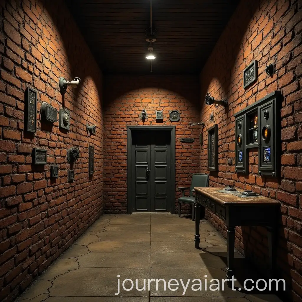 Aged-Prison-Walls-with-TimeTravel-Technology-Blending-Past-and-Future