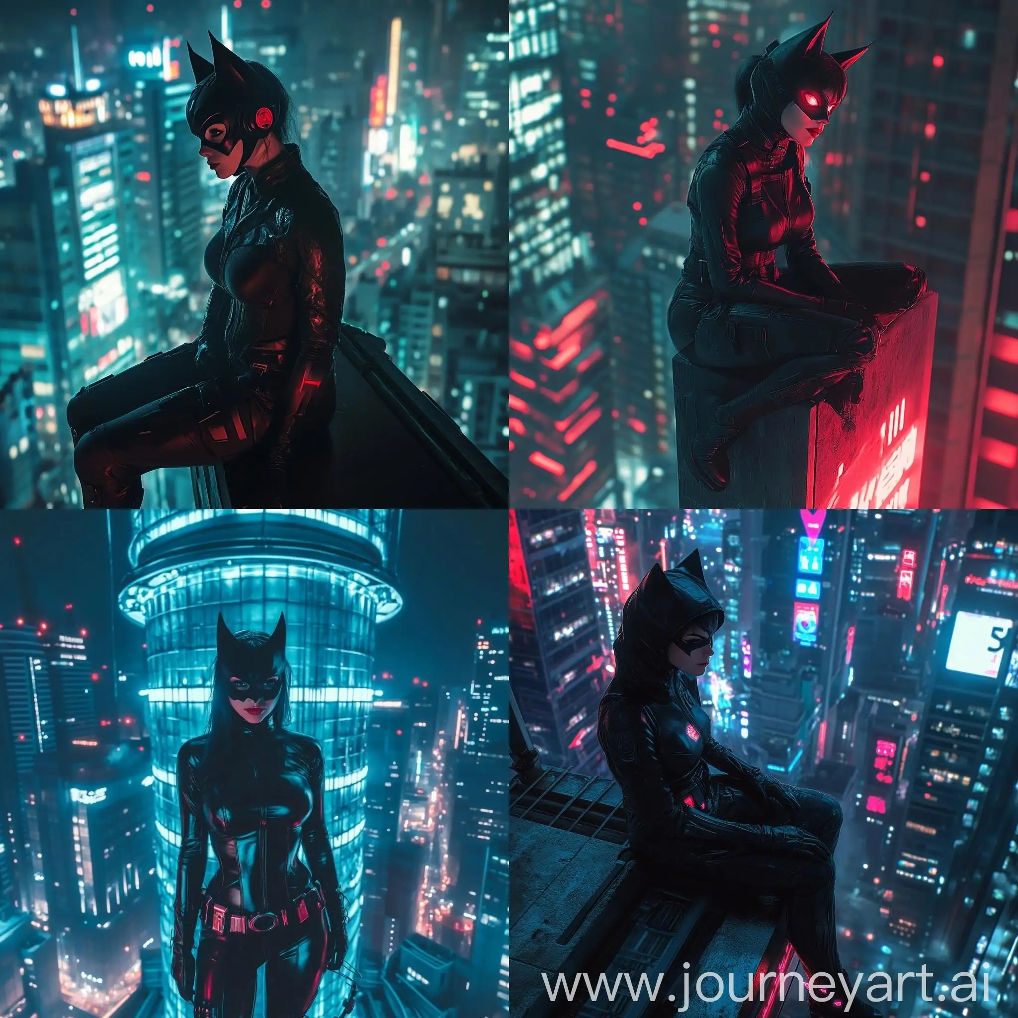 Futuristic-Neon-Catwoman-Batwoman-in-2077-Blade-Runner-Tokyo