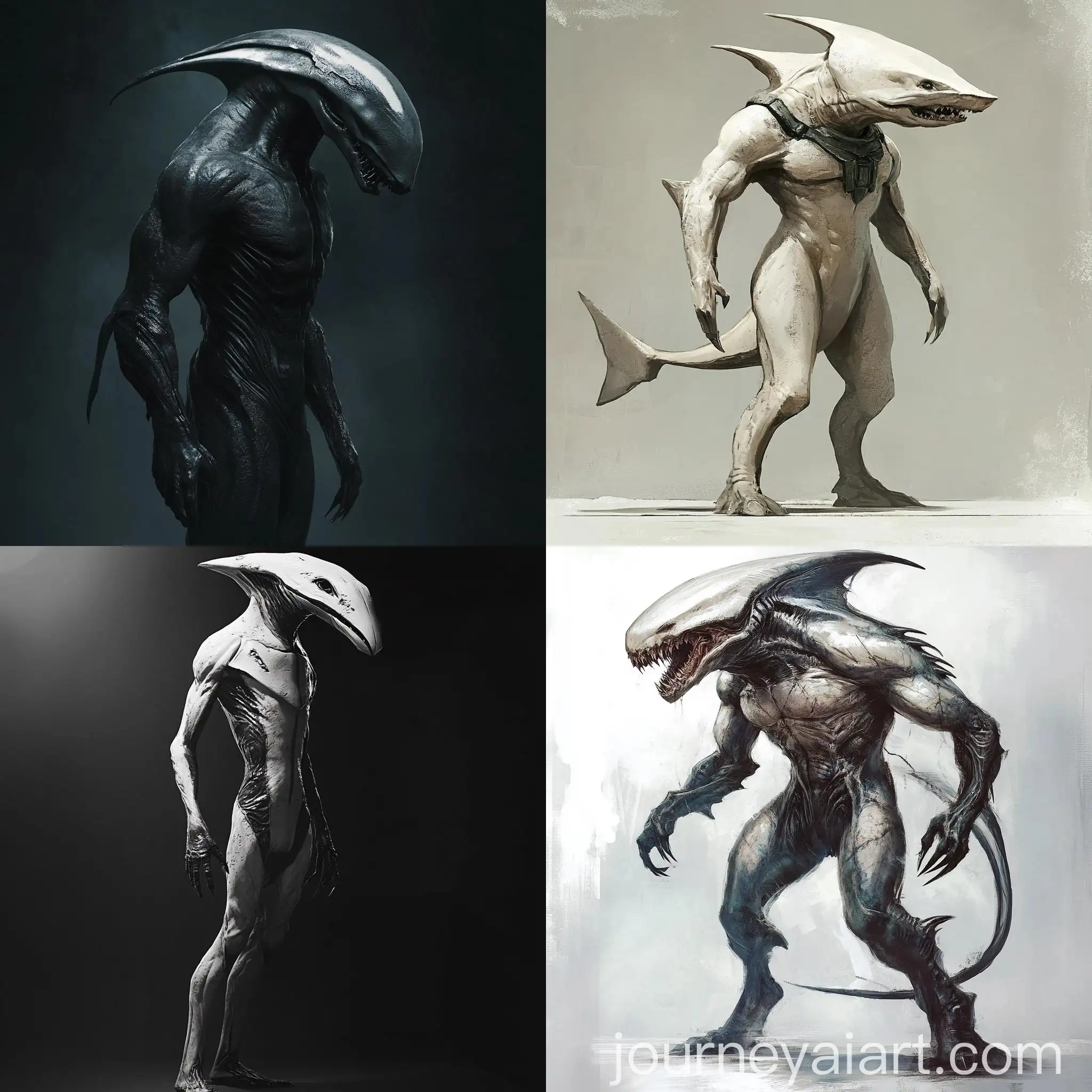 Formidable-Hybrid-Creature-Hammerhead-Shark-and-Alien-Humanoid