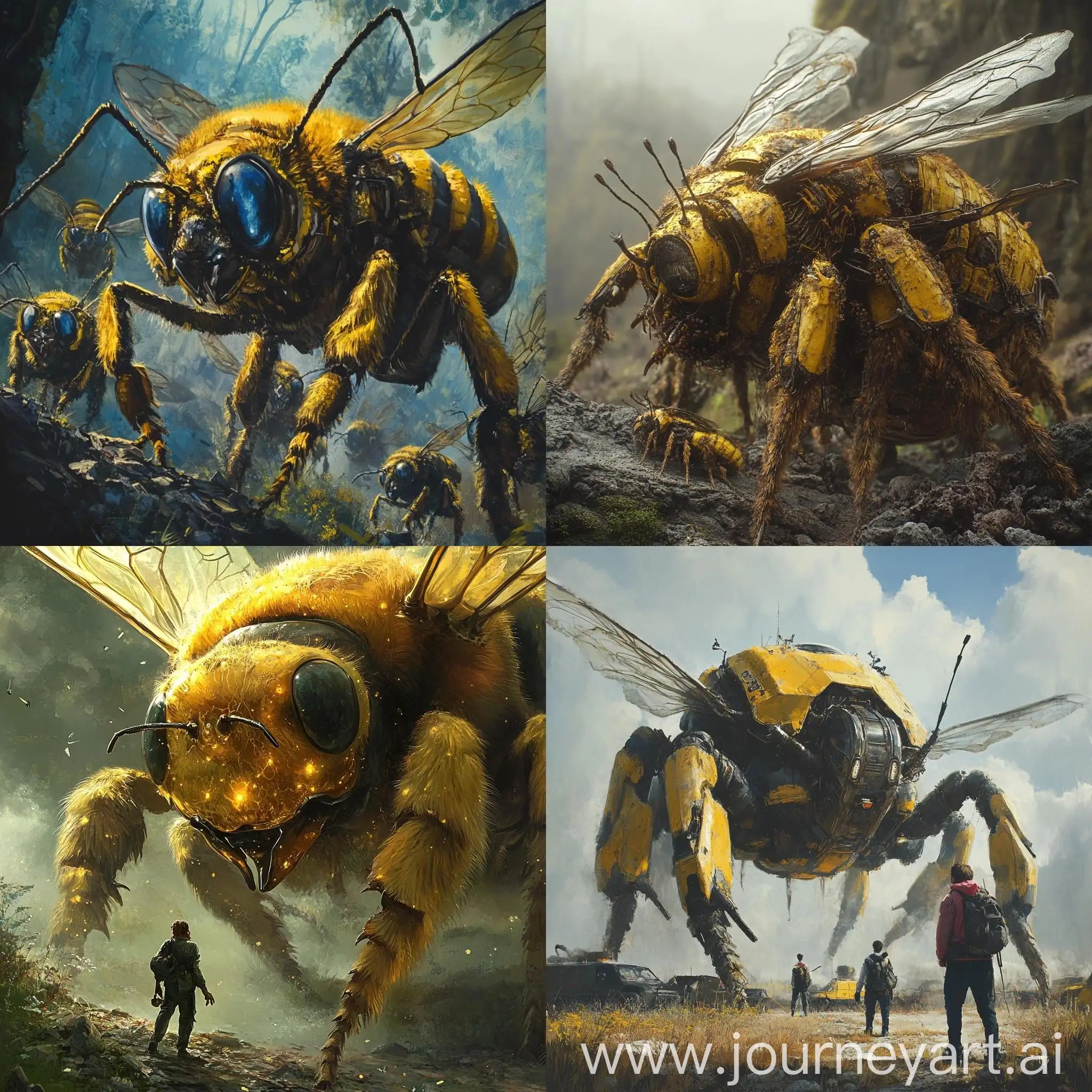 Giant-Humanoid-Bees-in-Futuristic-Setting