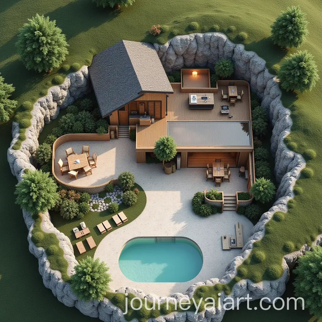 Architectural-Design-of-a-Roman-Domus-Hut-in-the-Alps-with-Central-Atrium-and-Modern-Amenities