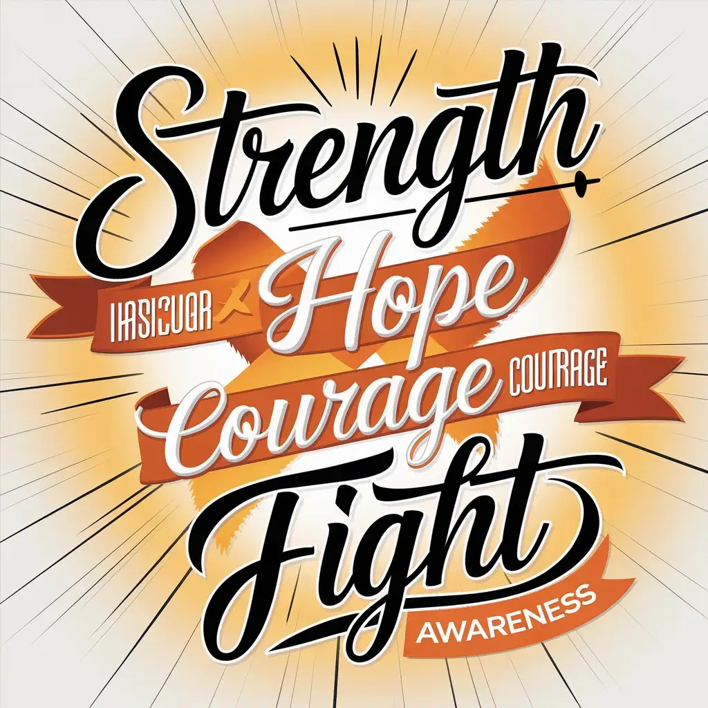 Leukemia-Awareness-Typography-Design-with-Orange-Ribbon-and-Empowering-Words