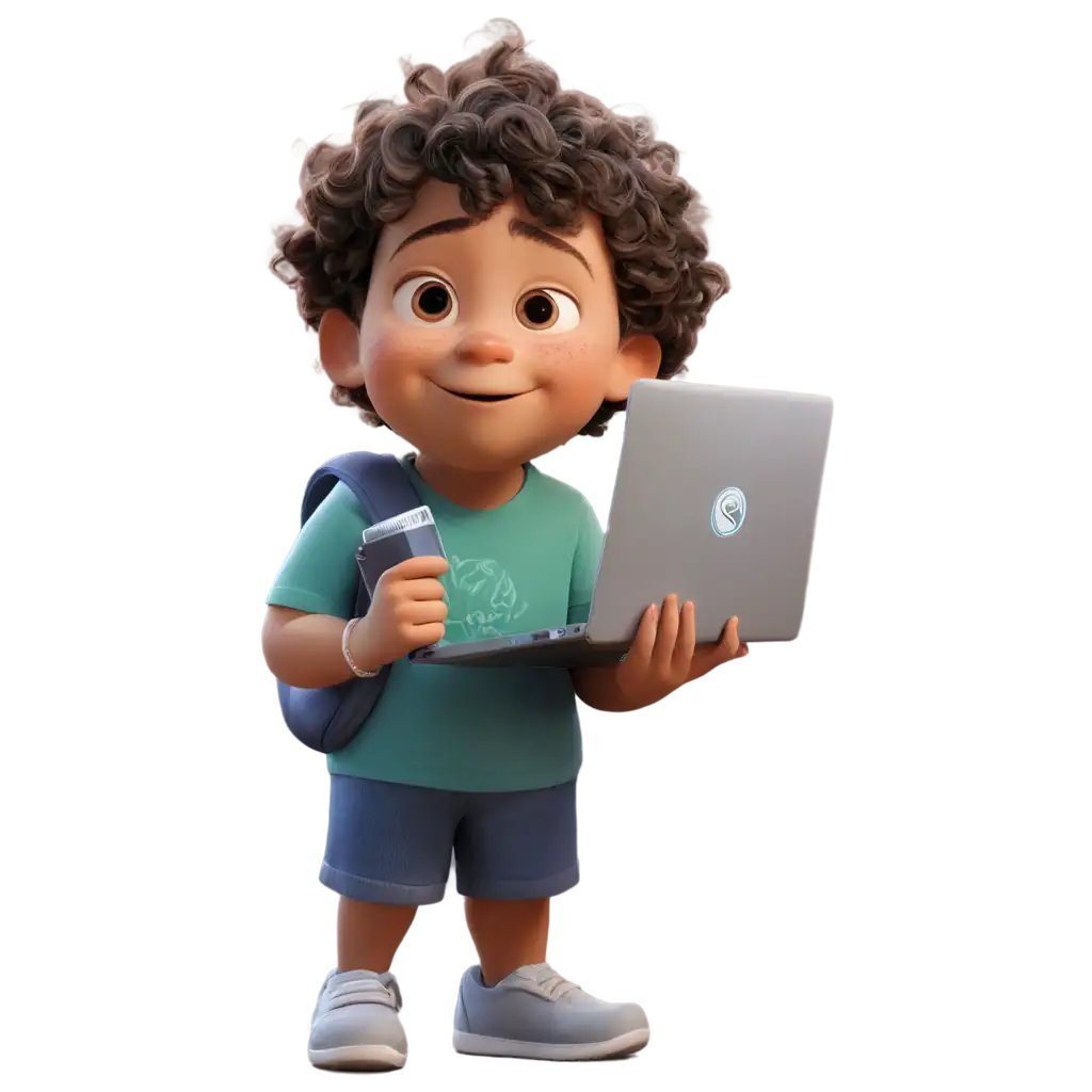 Child-in-Pixar-Holding-PC-PNG-Image-for-Creative-Digital-Art