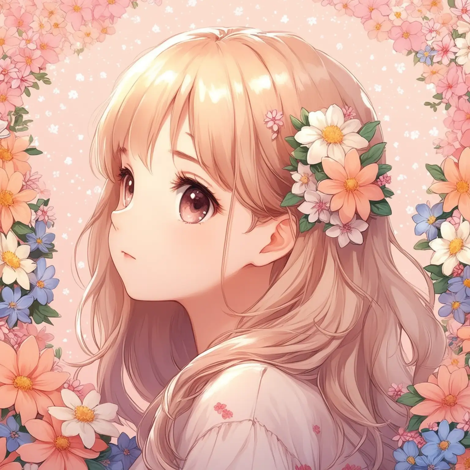 Cute-Girl-Profile-Picture-with-Flowery-Background