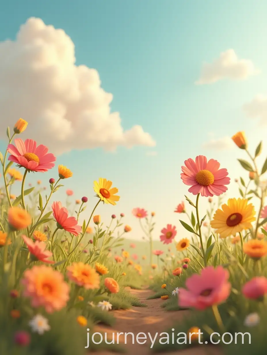 Vibrant-Boho-Wildflowers-in-3D-Animation