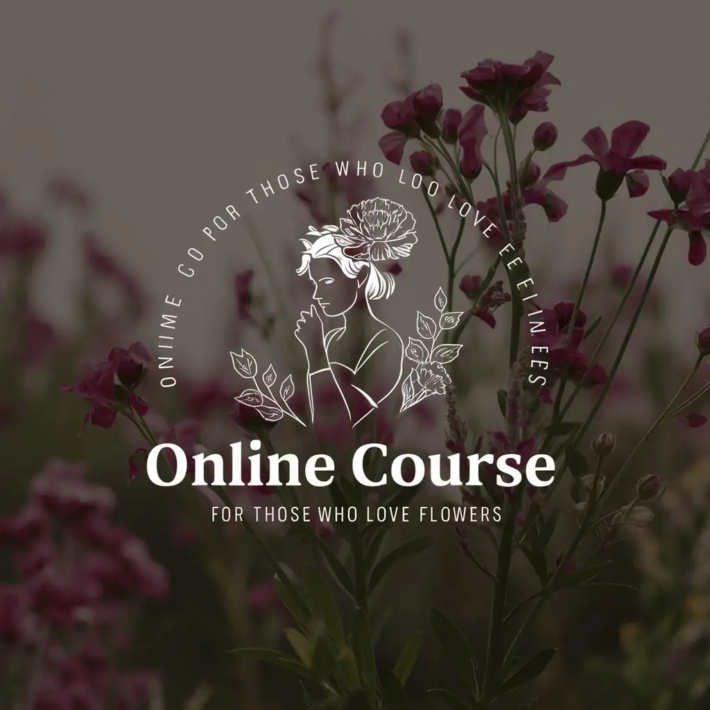 LOGO-Design-For-Online-Course-Florist-in-Thought-with-Educational-Theme