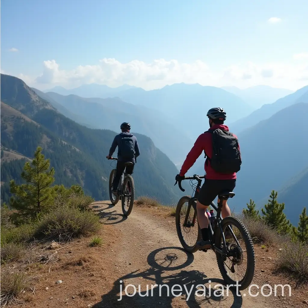 Men-Traveling-by-Bike-on-Mountain-Top