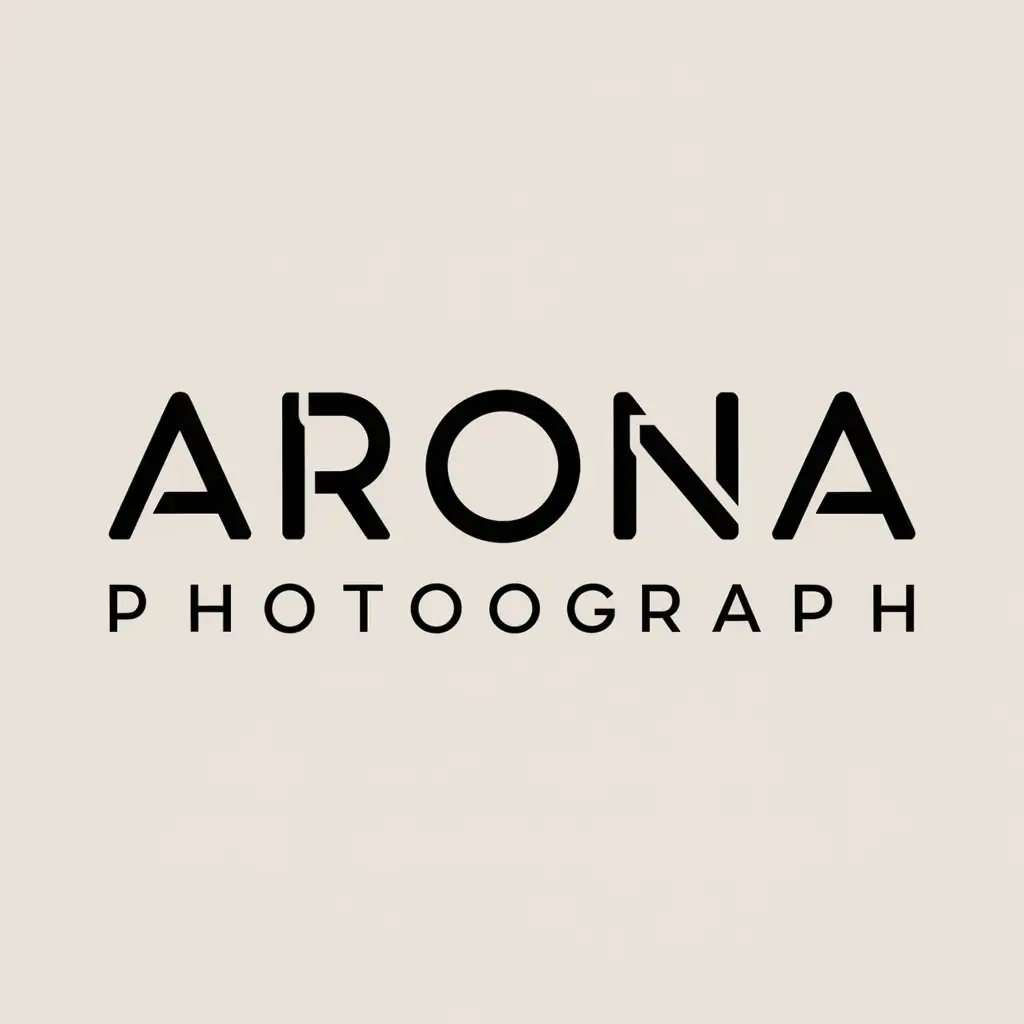 a vector logo design,with the text "Aronaphotograph", main symbol:Pure letters, rounded edge corners, minimalistic,Minimalistic,clear background