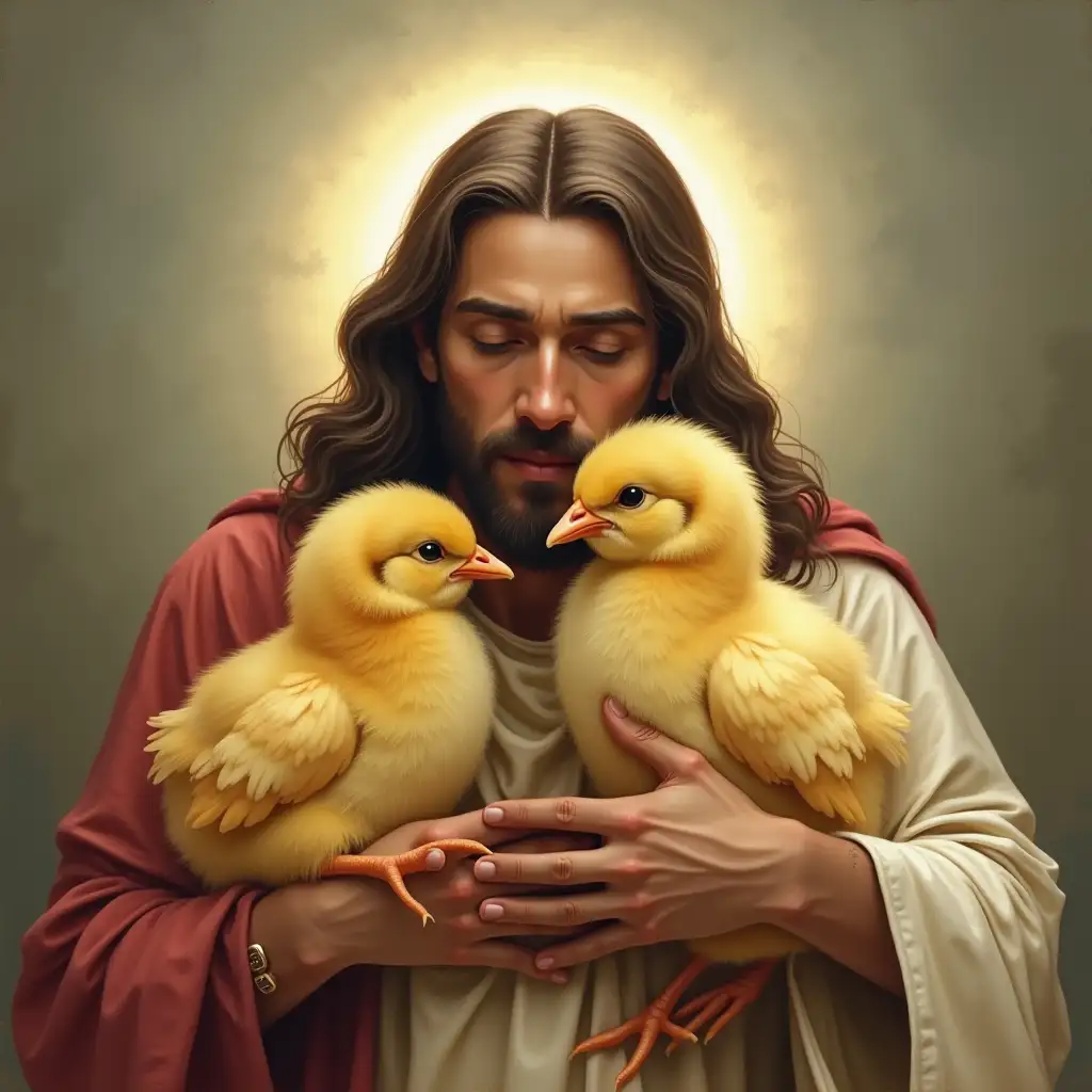 Jesus-Embracing-Chicks-in-a-Warm-and-Compassionate-Scene