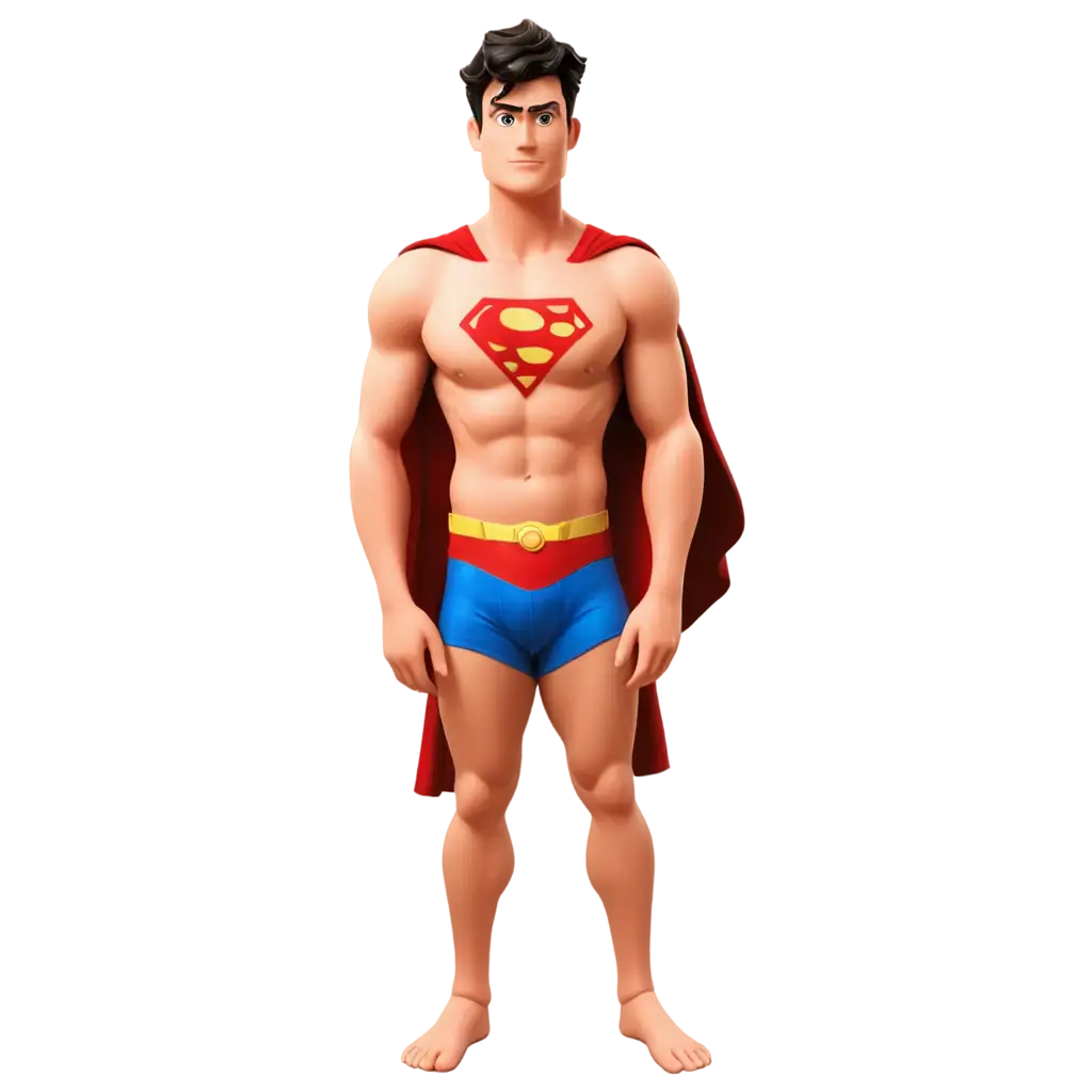 Superman-Cartoon-PNG-Without-Shirt-HighQuality-Image-for-Versatile-Use