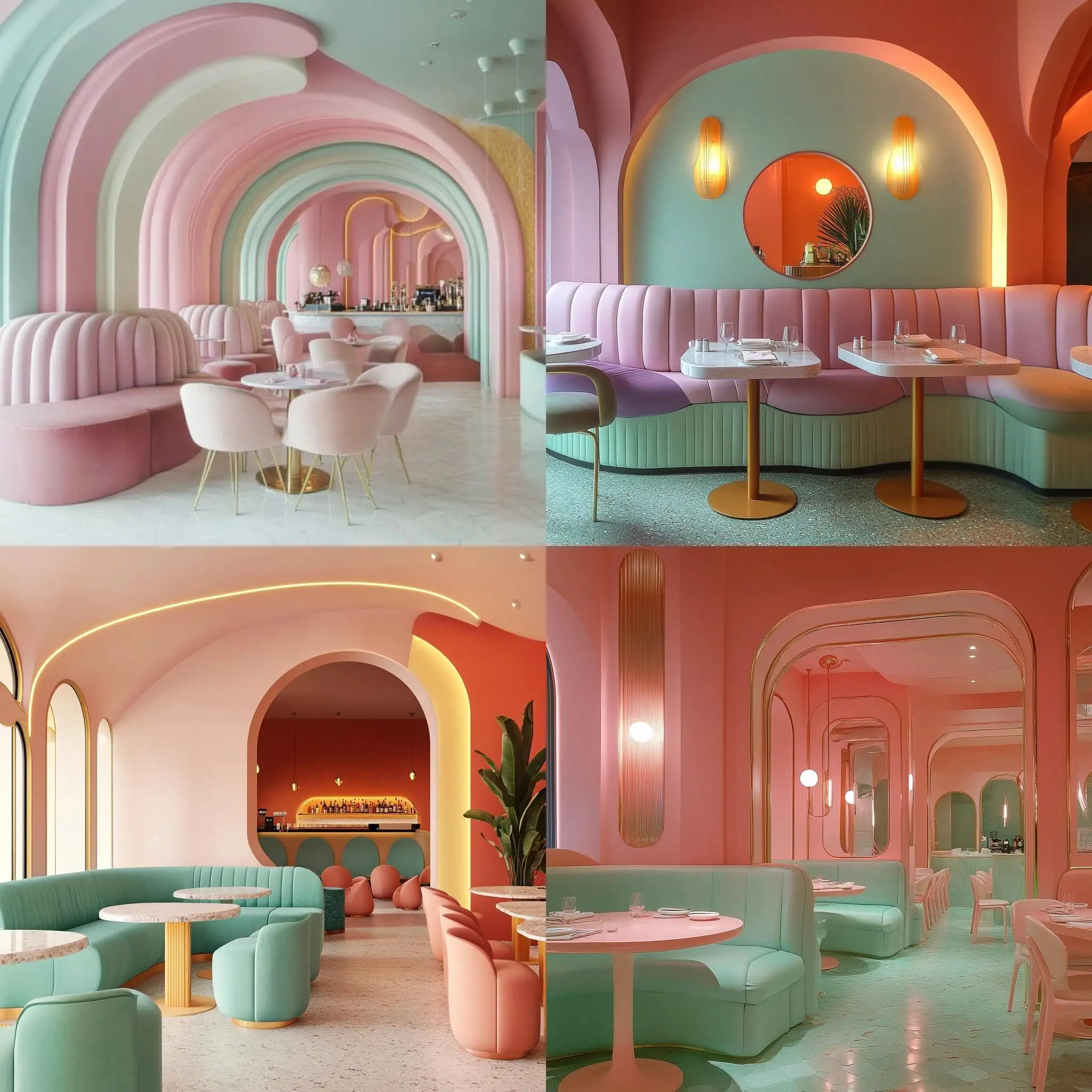 Art-Deco-Restaurant-Design-with-Pastel-Colors-and-Organic-Shaped-Furniture