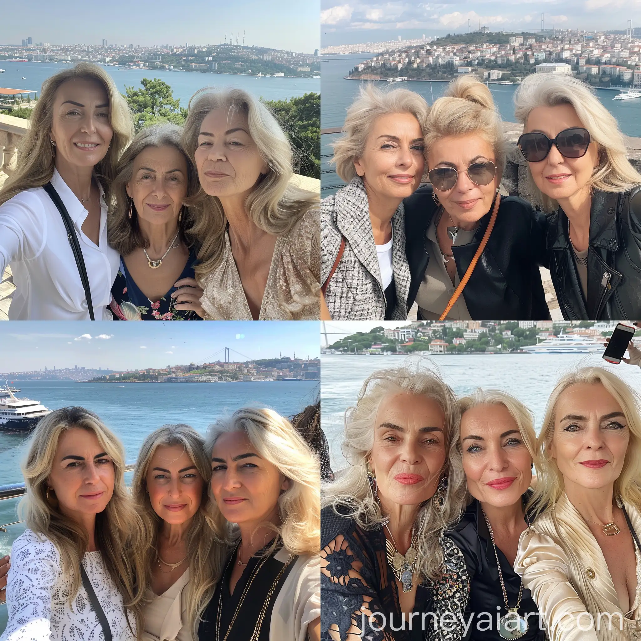 Elegant-Turkish-Women-Taking-Selfie-by-the-Bosphorus