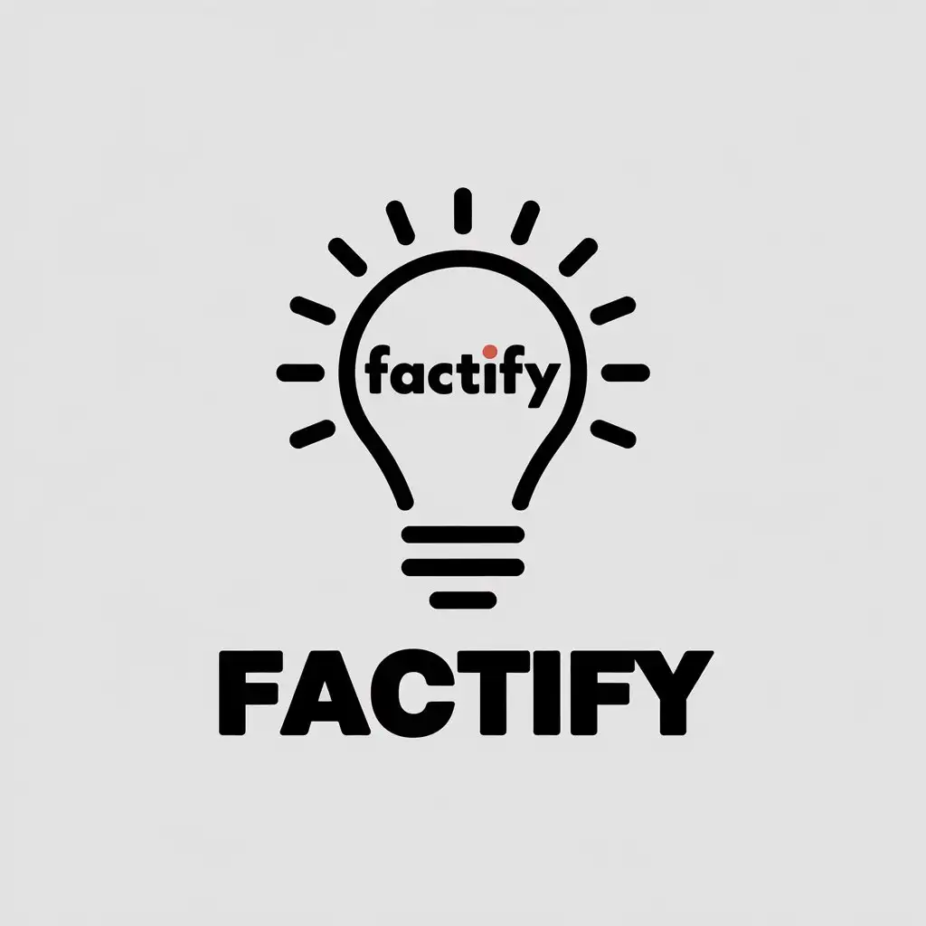 LOGO Design for Factify Modern Clear and Minimalistic Vector Logo Design