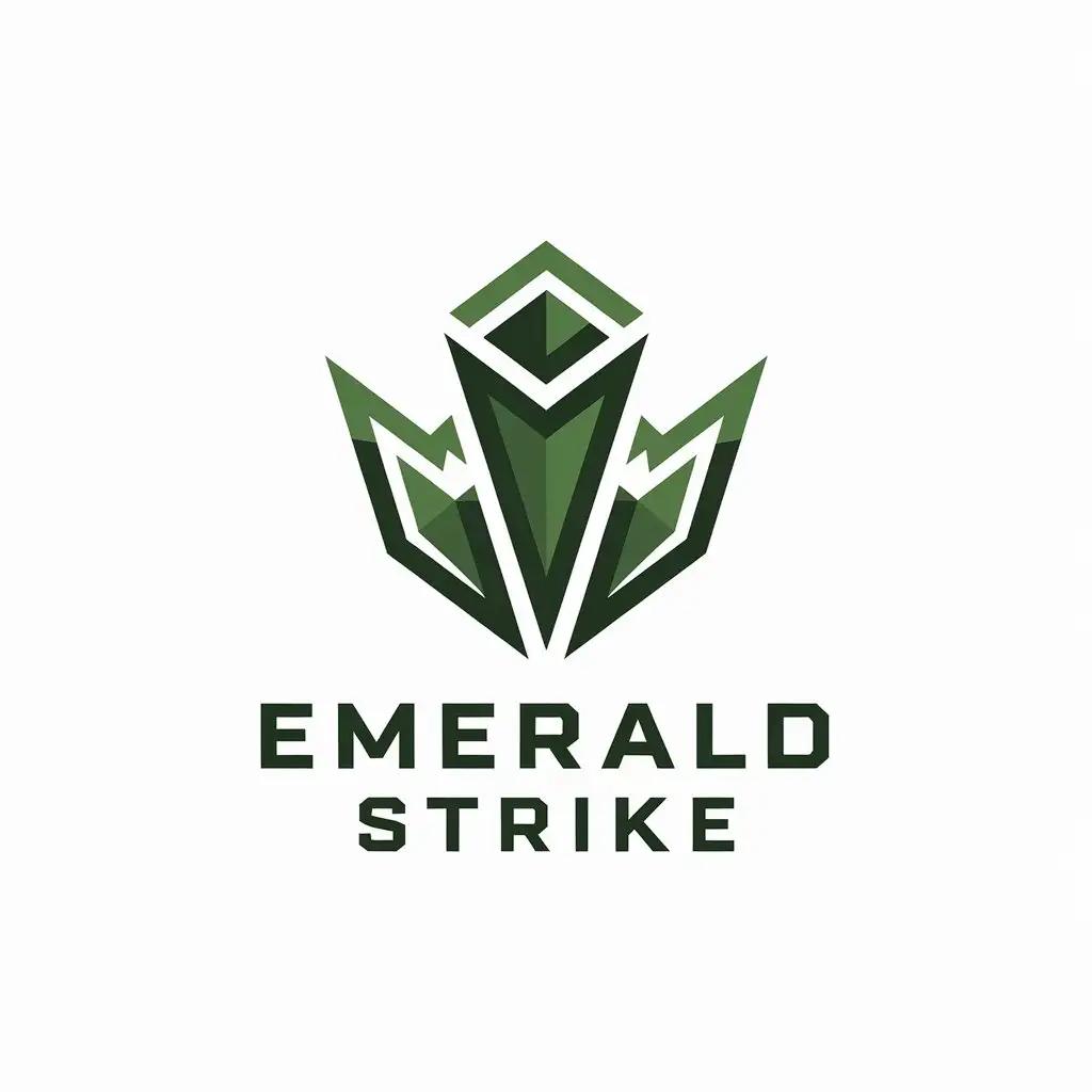 LOGO Design for Emerald Strike Sports Fitness Industry with Bold and Modern Symbolism