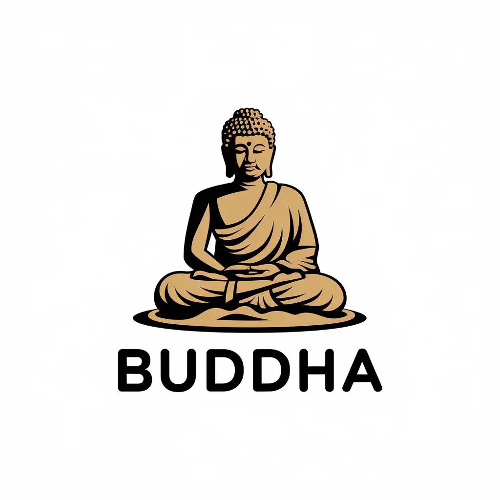 LOGO Design for Buddha Entertainment Sand Statue Symbol with Clear Background