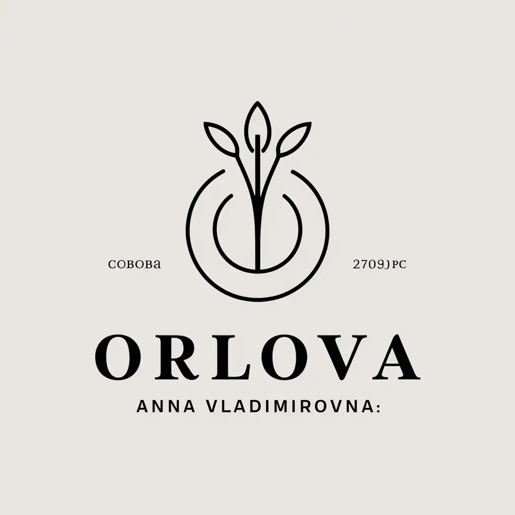 a vector logo design,with the text "Orlova Anna Vladimirovna", main symbol:Orlova,Moderate,be used in cosmetology industry,clear background