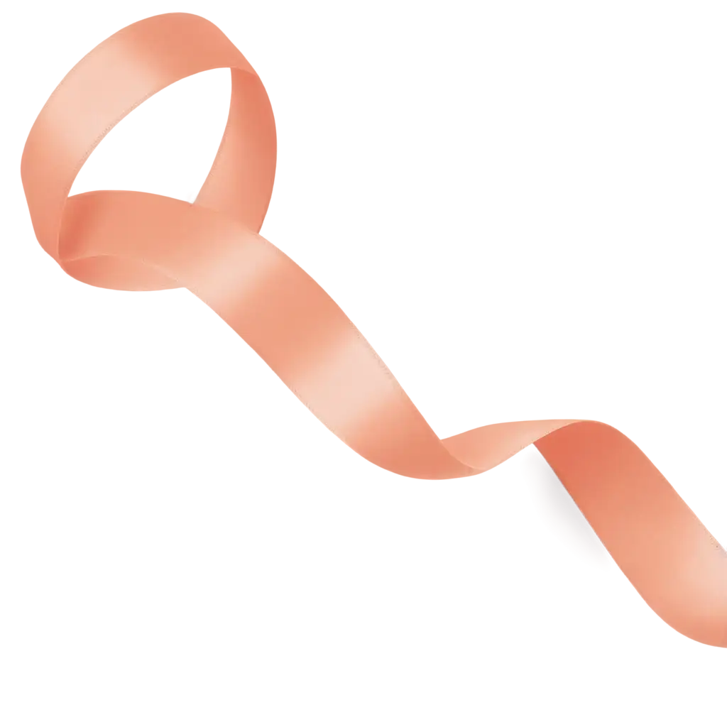 Atlas-Ribbon-Peach-Color-PNG-Image-Exquisite-Design-for-Versatile-Applications