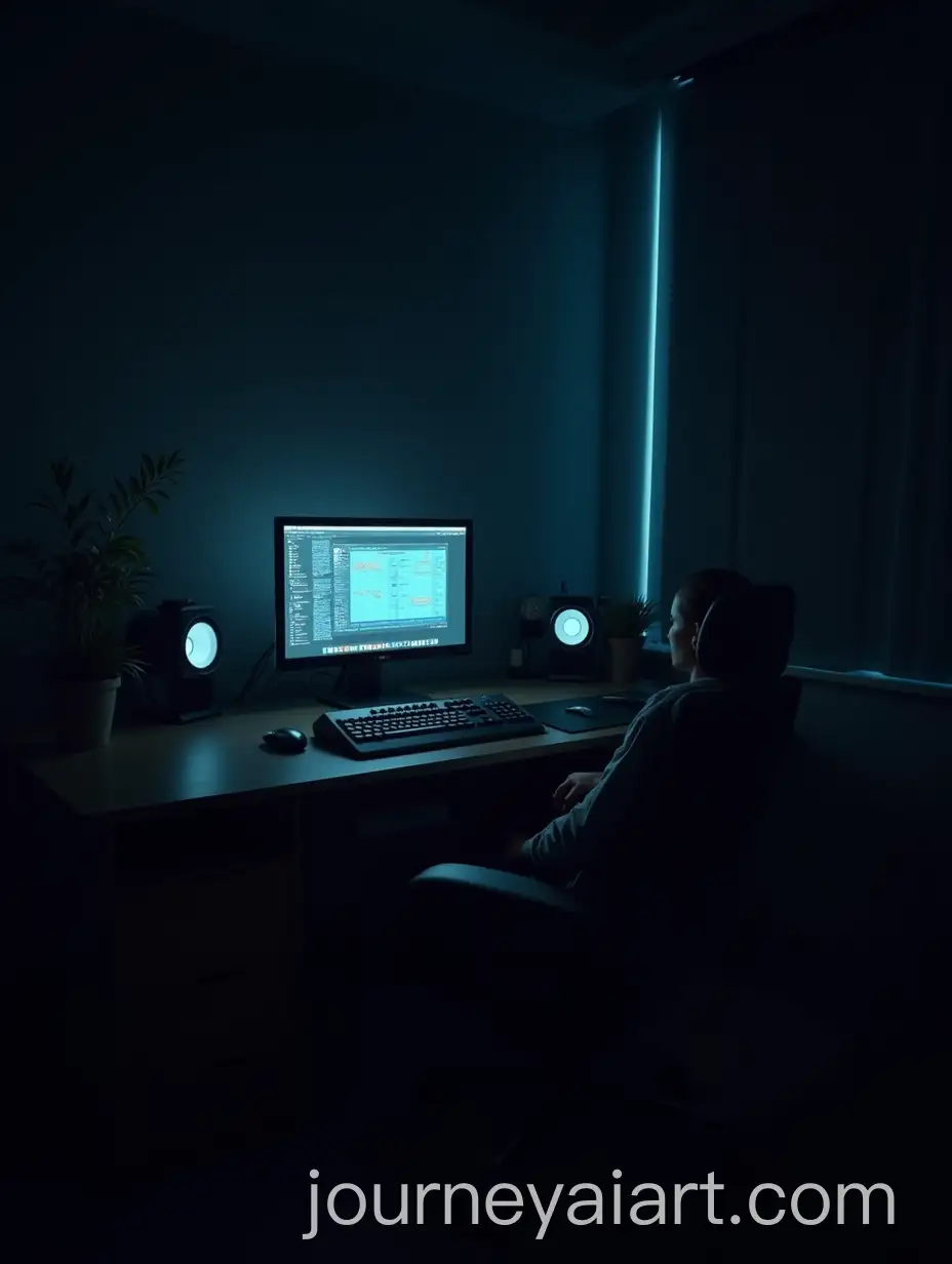 AI-Art-Prompt-ExpansionCinematic-Night-Scene-of-a-Developers-Desk-in-a-Dimly-Lit-Room